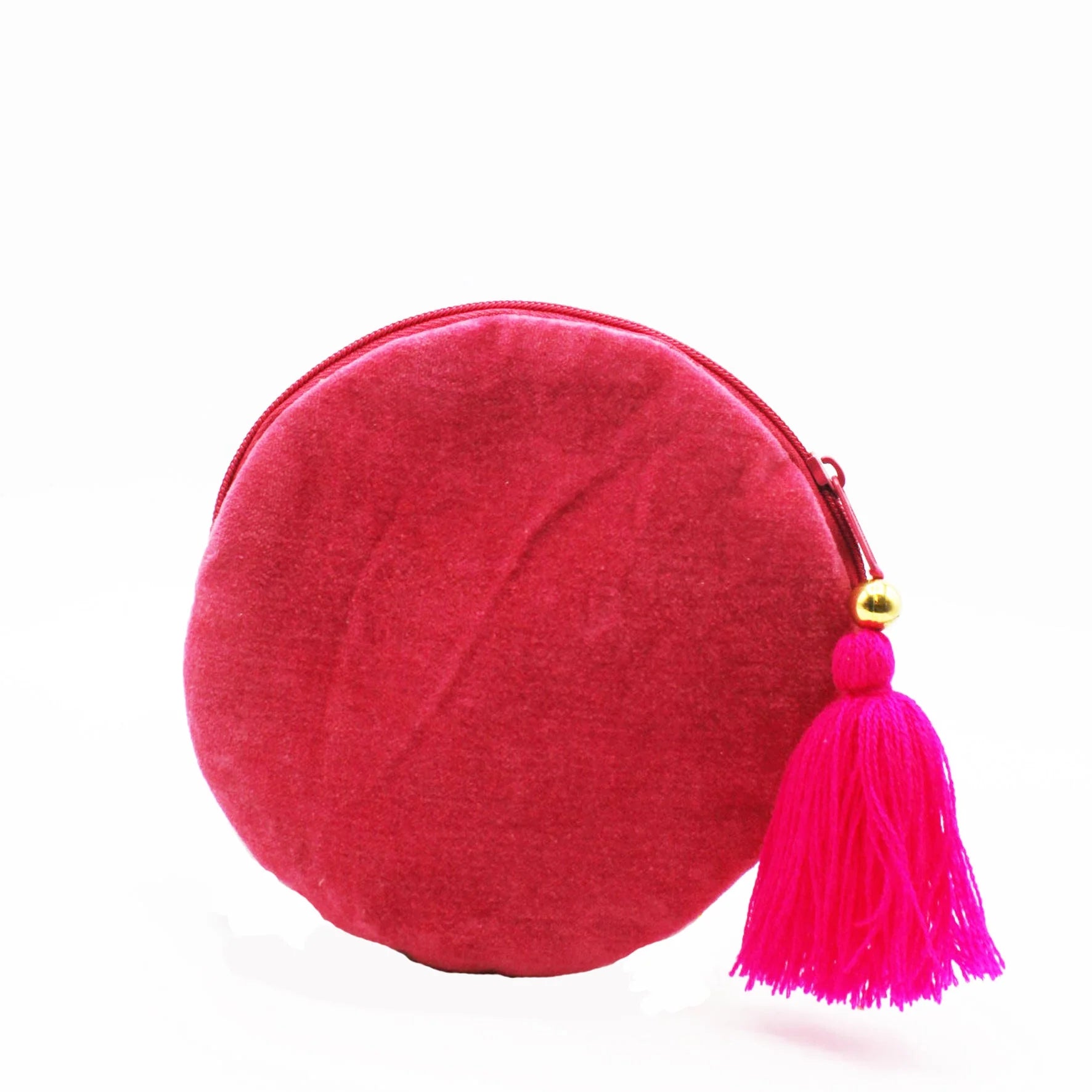 Embroidered Orange Floral Round Purse - PORNDORA001 - Uneeka